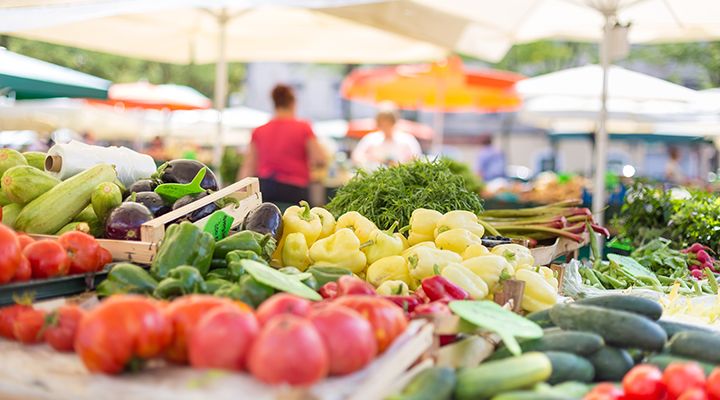 Vegetables at a farmers market