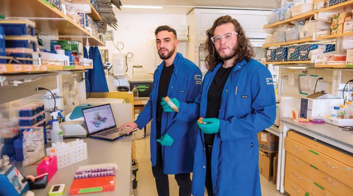 Al-Shayeb and Luis Valentin-Alvarado, a fellow student in Professor Jill Banfield’s research group.